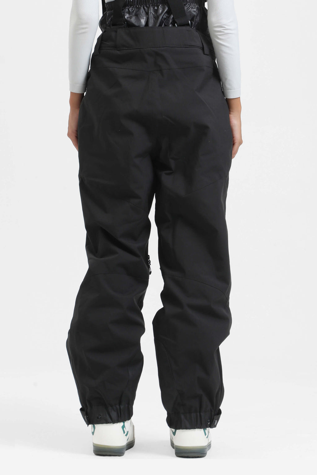 Women's Rose Insulated Baggy Ski Pants With Detachable Suspenders Snow Pants