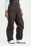 Women's Coffee Insulated Baggy Ski Pants With Detachable Suspenders Snow Pants