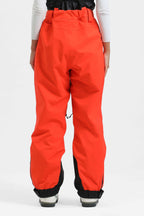 Women's Pink Insulated Baggy Ski Pants With Detachable Suspenders Snow Pants