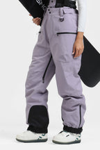 Women's Rose Insulated Baggy Ski Pants With Detachable Suspenders Snow Pants