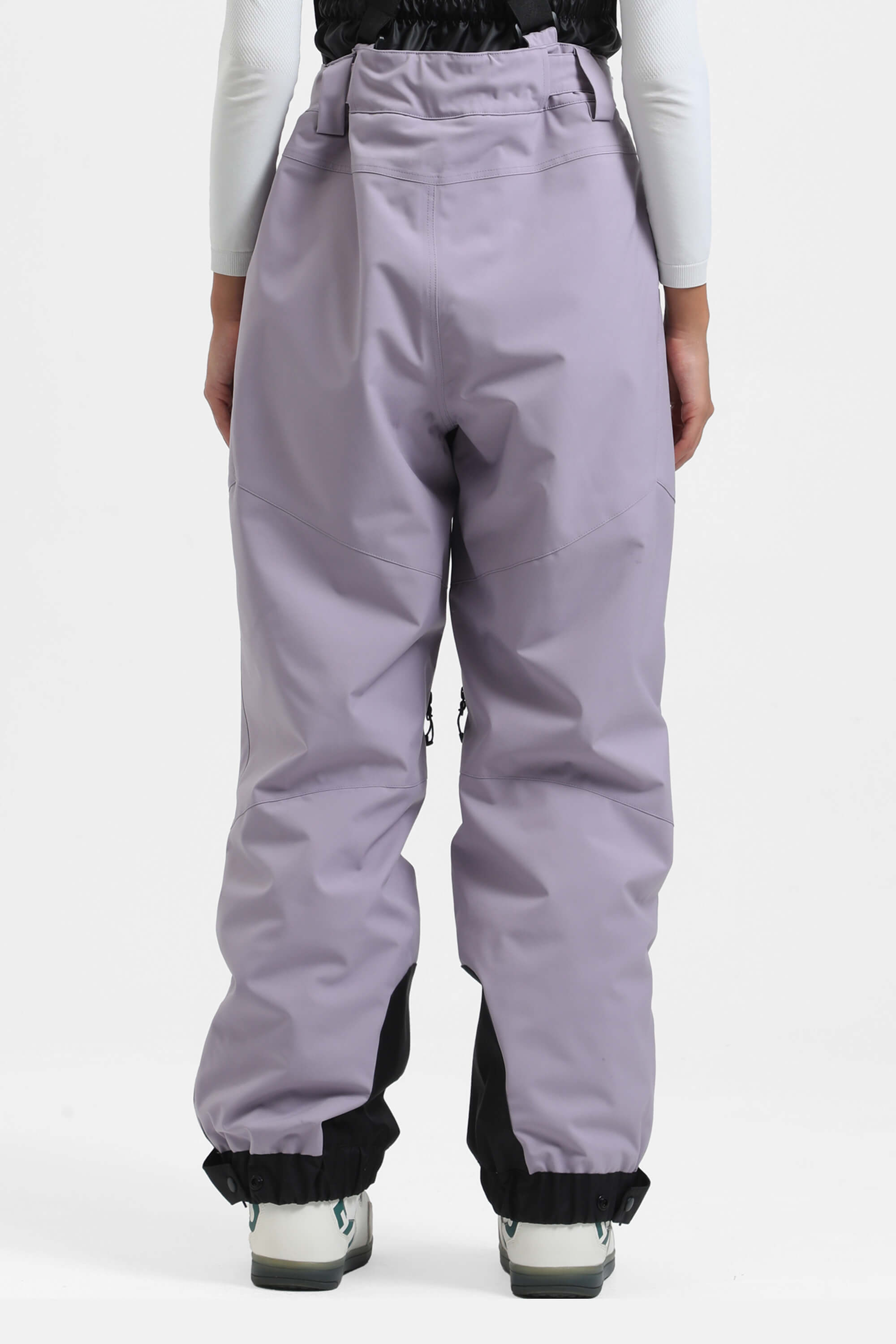 Women's Rose Insulated Baggy Ski Pants With Detachable Suspenders Snow Pants