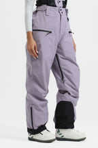 Women's Rose Insulated Baggy Ski Pants With Detachable Suspenders Snow Pants