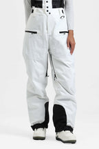 Women's Rose Insulated Baggy Ski Pants With Detachable Suspenders Snow Pants