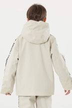 Kids' Off White Sporty Logo Tape Waterproof Insulated Snow Jacket