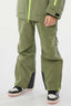 Army Green Insulated Ski Pants With Suspenders Snow Pants
