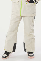 Navy Blue Insulated Ski Pants With Suspenders Snow Pants