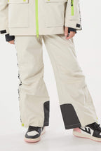 Army Green Insulated Ski Pants With Suspenders Snow Pants