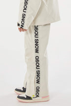 Army Green Insulated Ski Pants With Suspenders Snow Pants