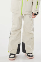 Navy Blue Insulated Ski Pants With Suspenders Snow Pants