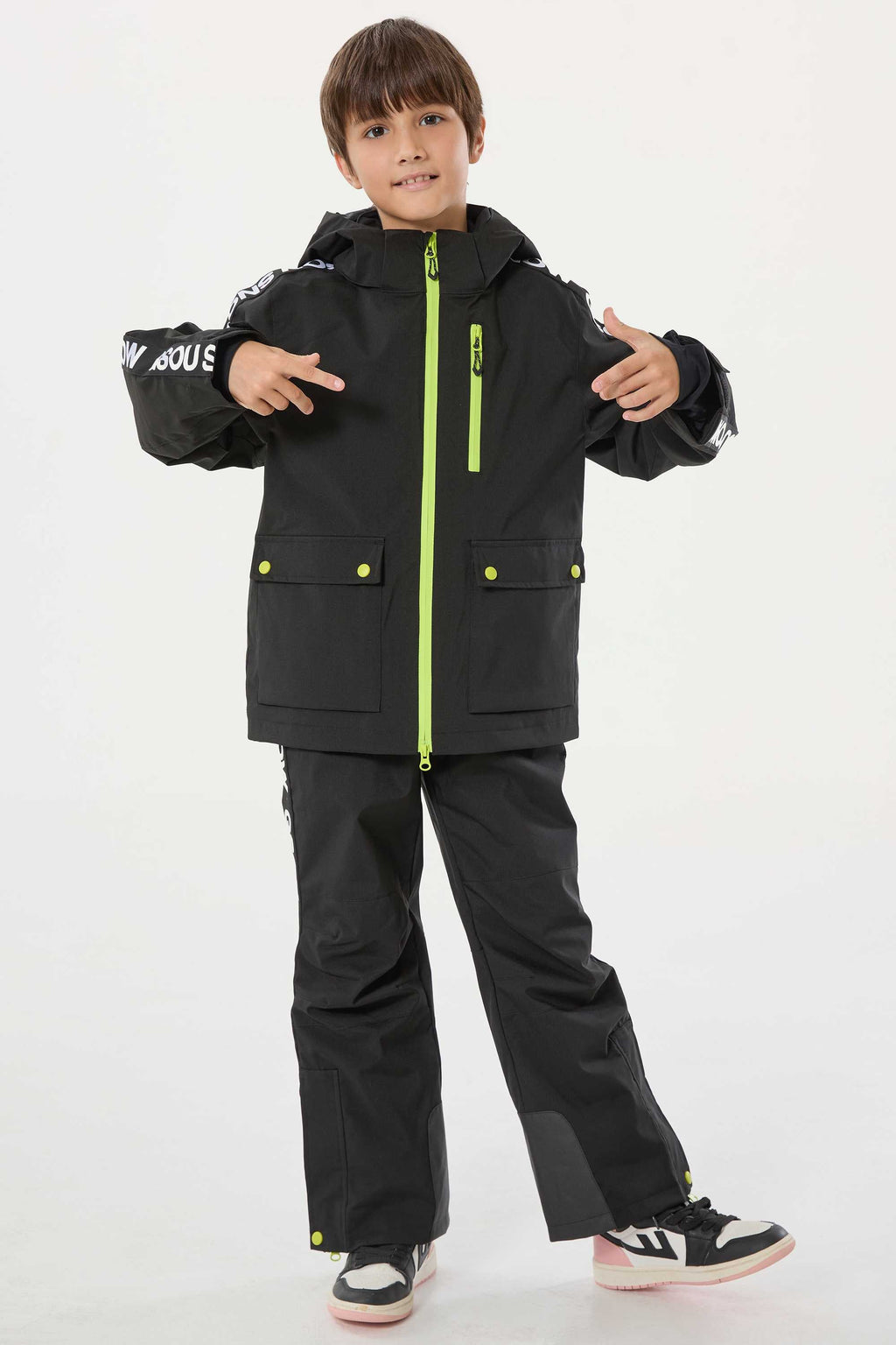 Army Green Insulated Ski Pants With Suspenders Snow Pants