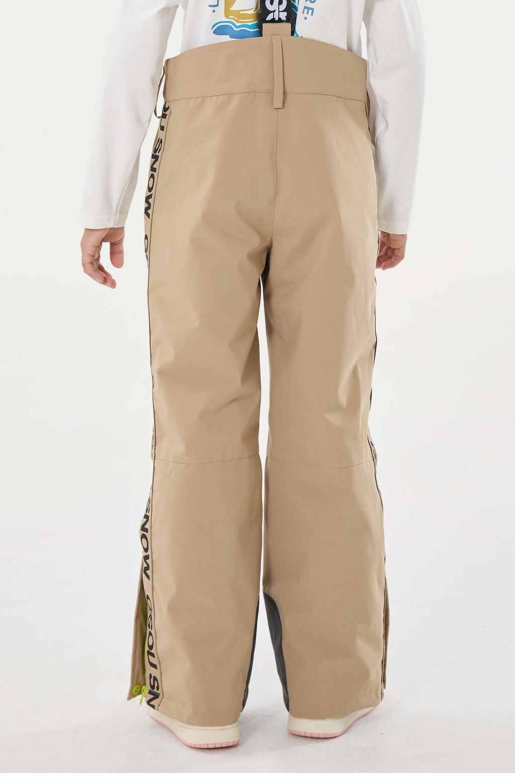 Army Green Insulated Ski Pants With Suspenders Snow Pants