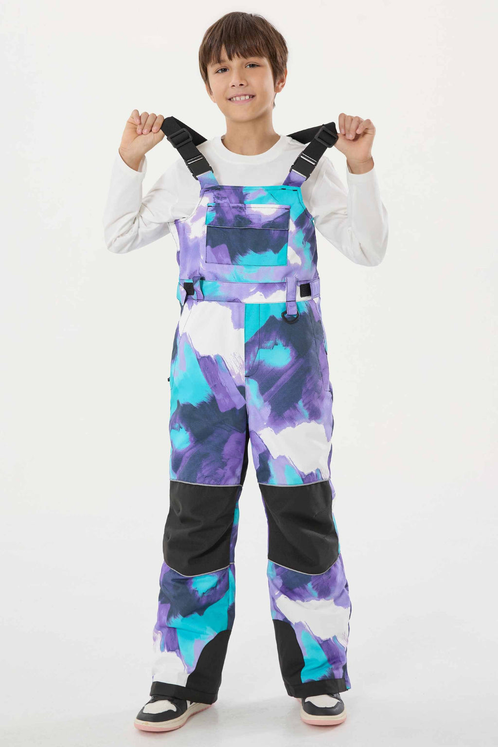 Khaki Reflective Workwear Ski Bibs Durable Snow Bibs