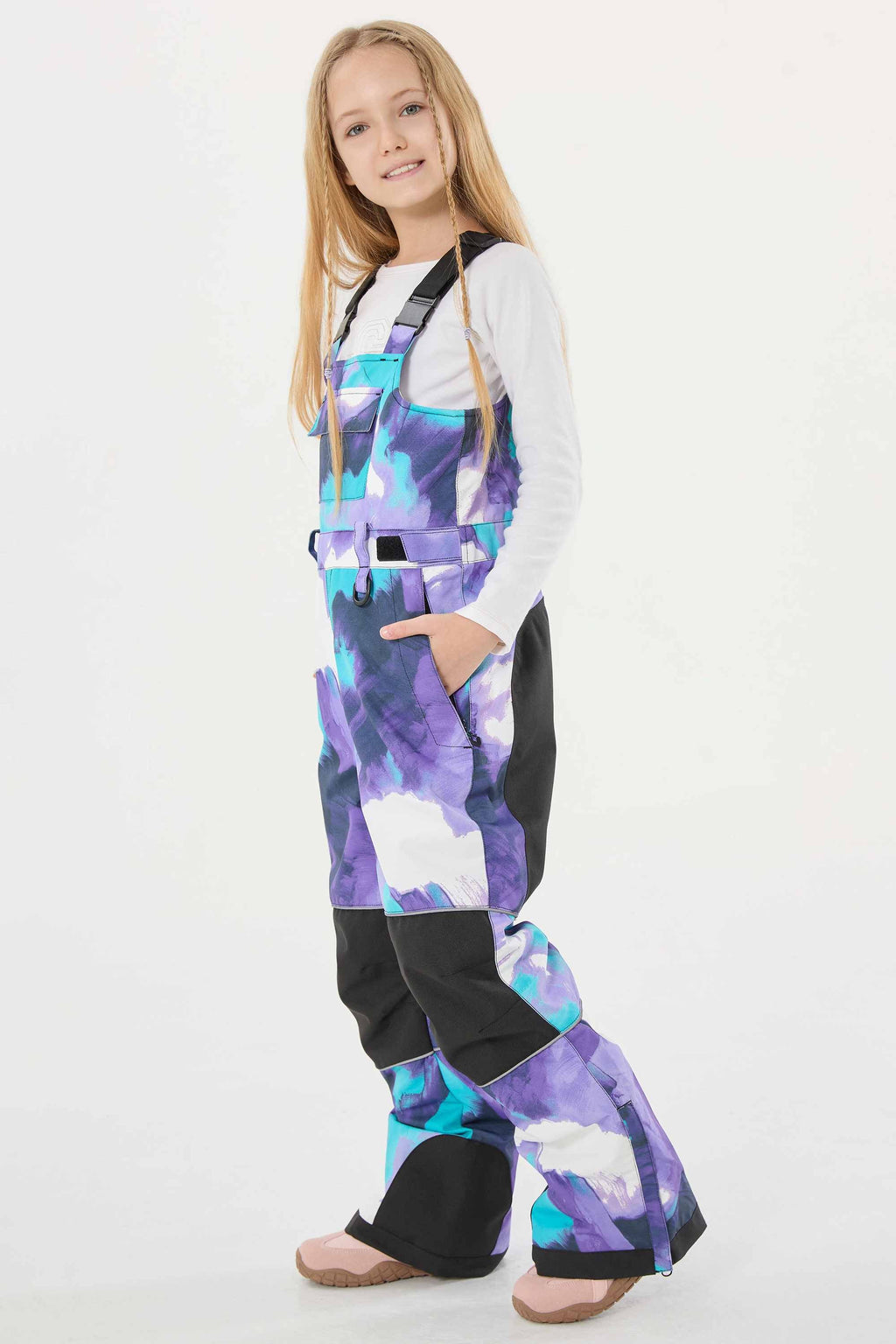 Rose Reflective Workwear Ski Bibs Durable Snow Bibs