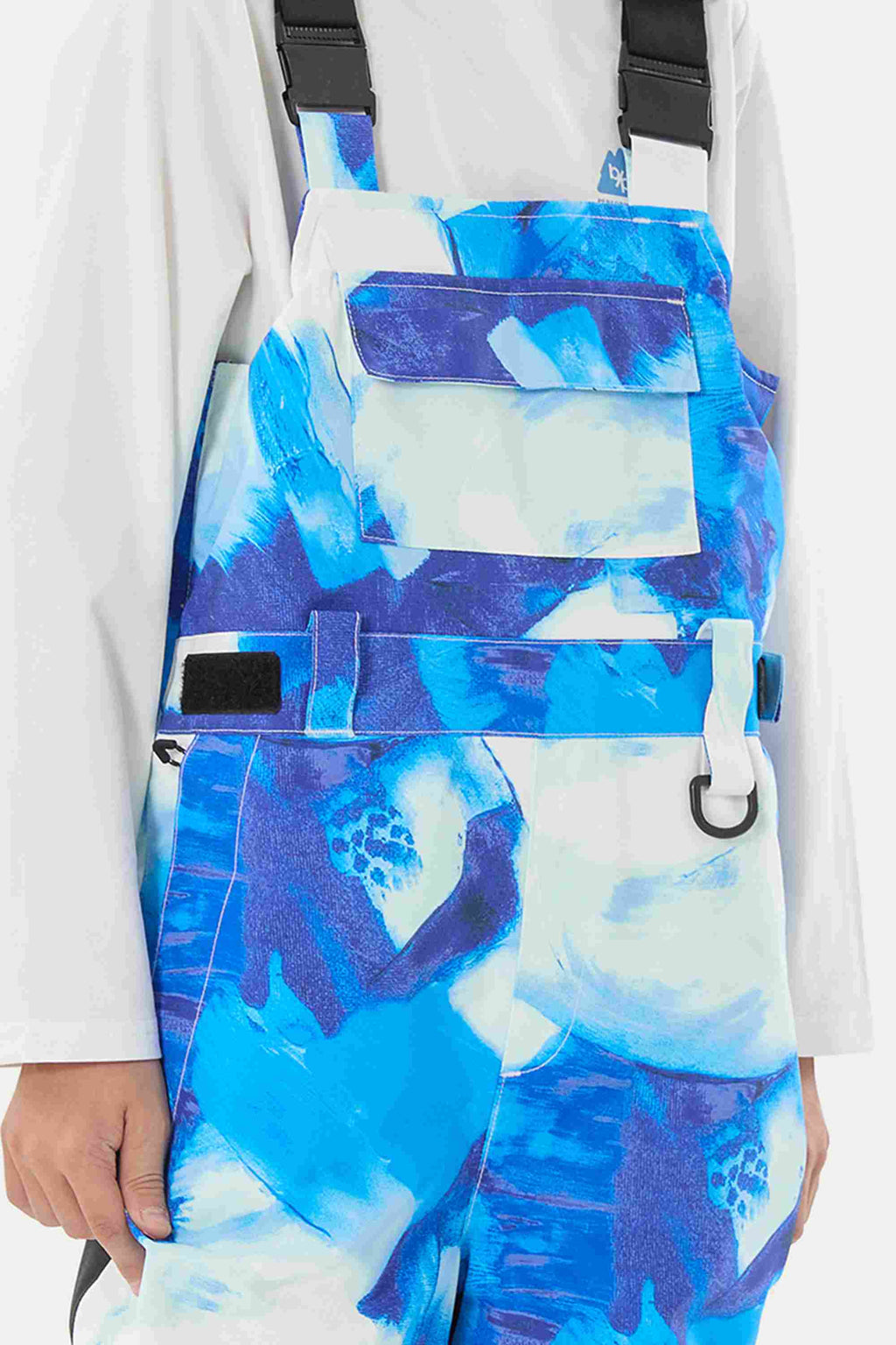Off White Reflective Workwear Ski Bibs Durable Snow Bibs
