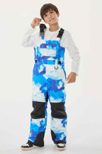 Blue Tie-dye Reflective Workwear Ski Bibs Durable Snow Bibs