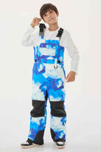 Boys’ Khaki Reflective Durable Workwear Snow Bibs