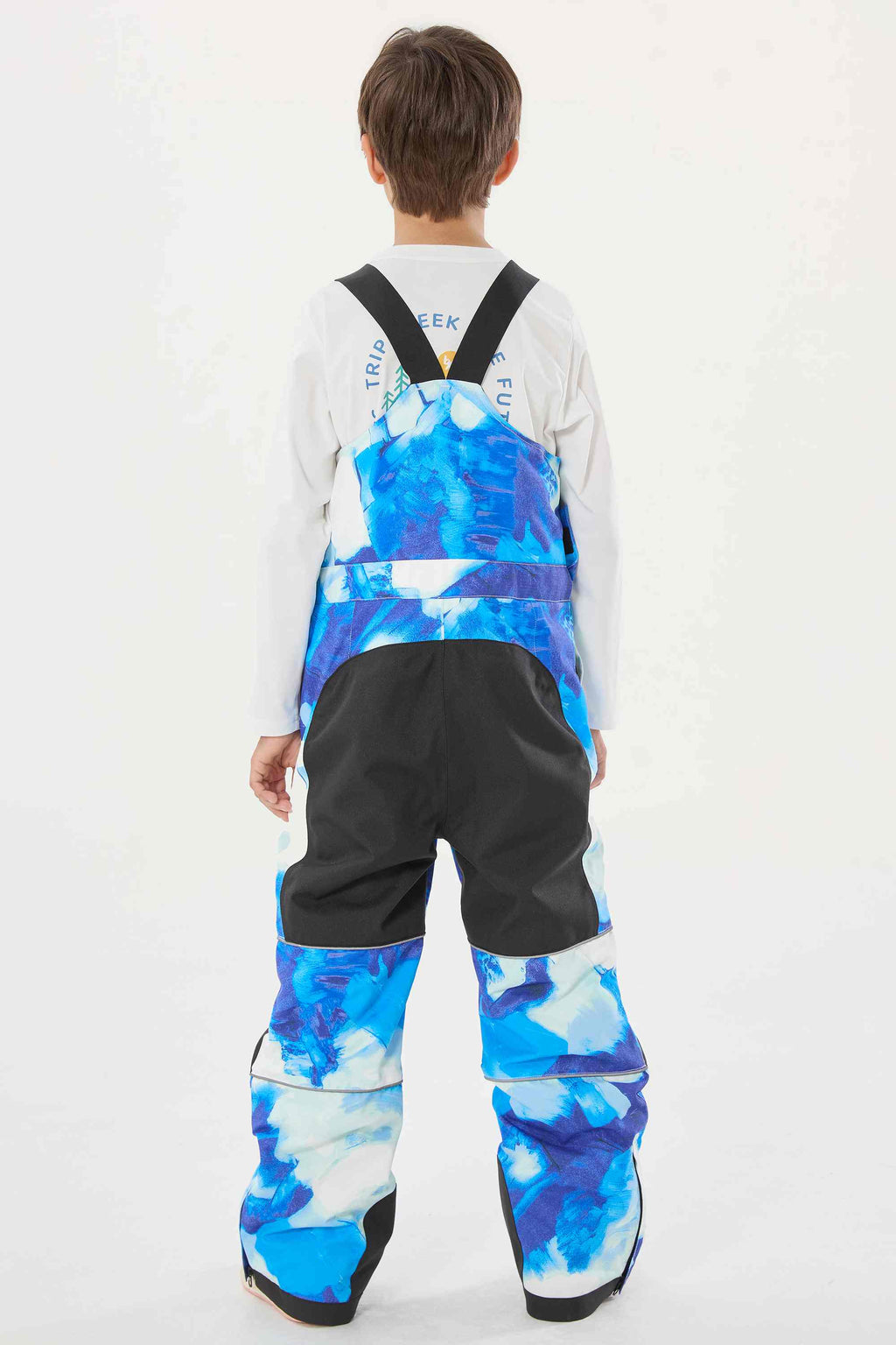 Off White Reflective Workwear Ski Bibs Durable Snow Bibs