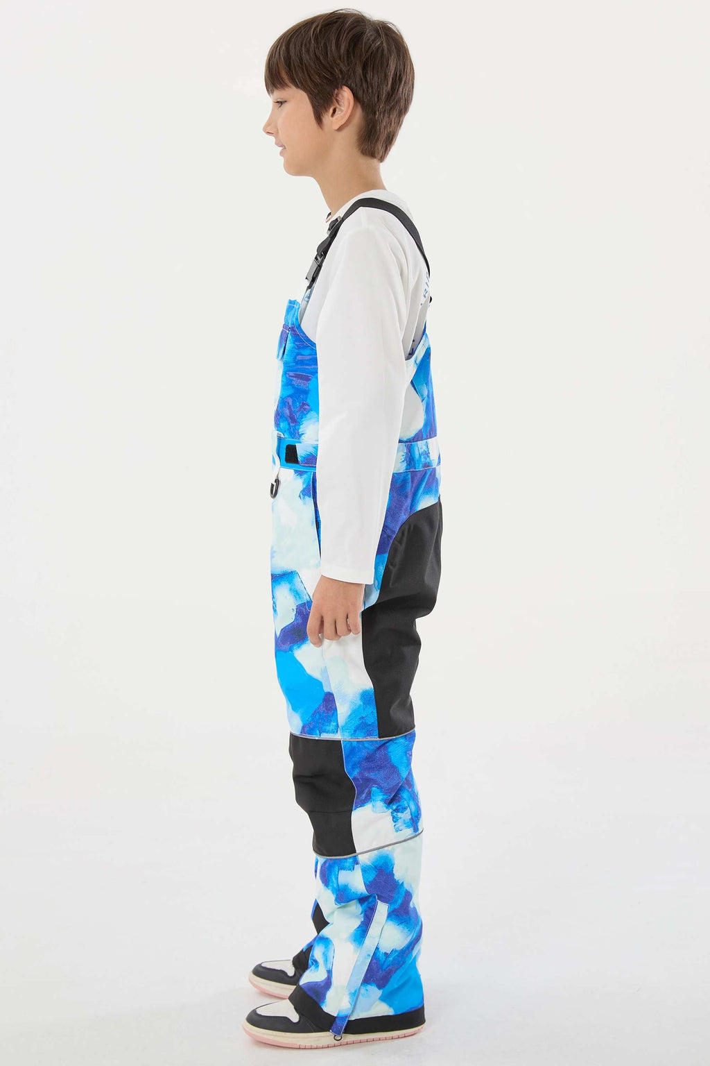 Off White Reflective Workwear Ski Bibs Durable Snow Bibs