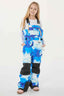 Blue Tie-dye Reflective Workwear Ski Bibs Durable Snow Bibs