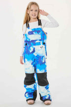 Purple Tie-dye Reflective Workwear Ski Bibs Durable Snow Bibs