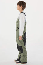 Khaki Reflective Workwear Ski Bibs Durable Snow Bibs