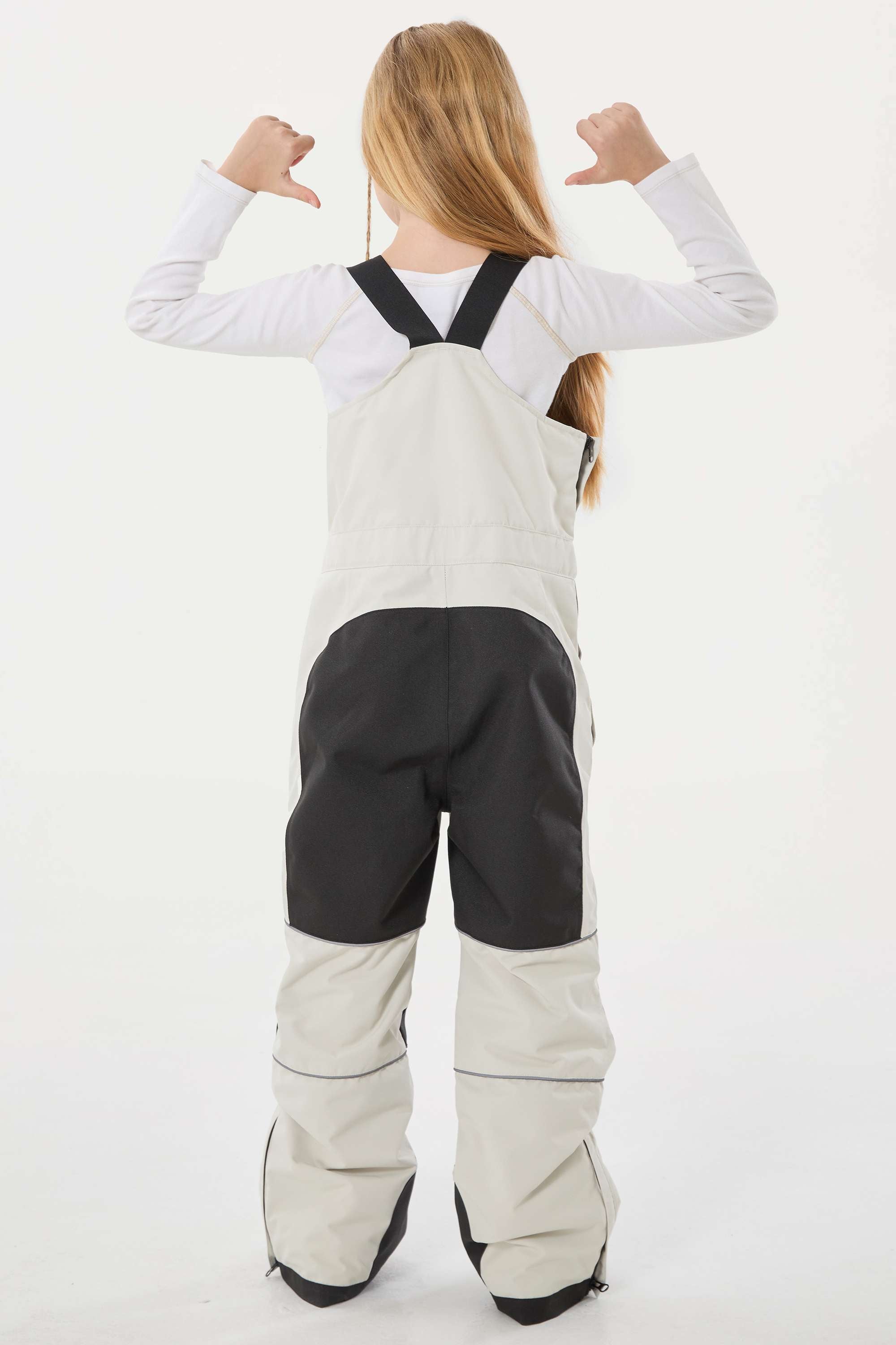 Lavender Reflective Workwear Ski Bibs Durable Snow Bibs