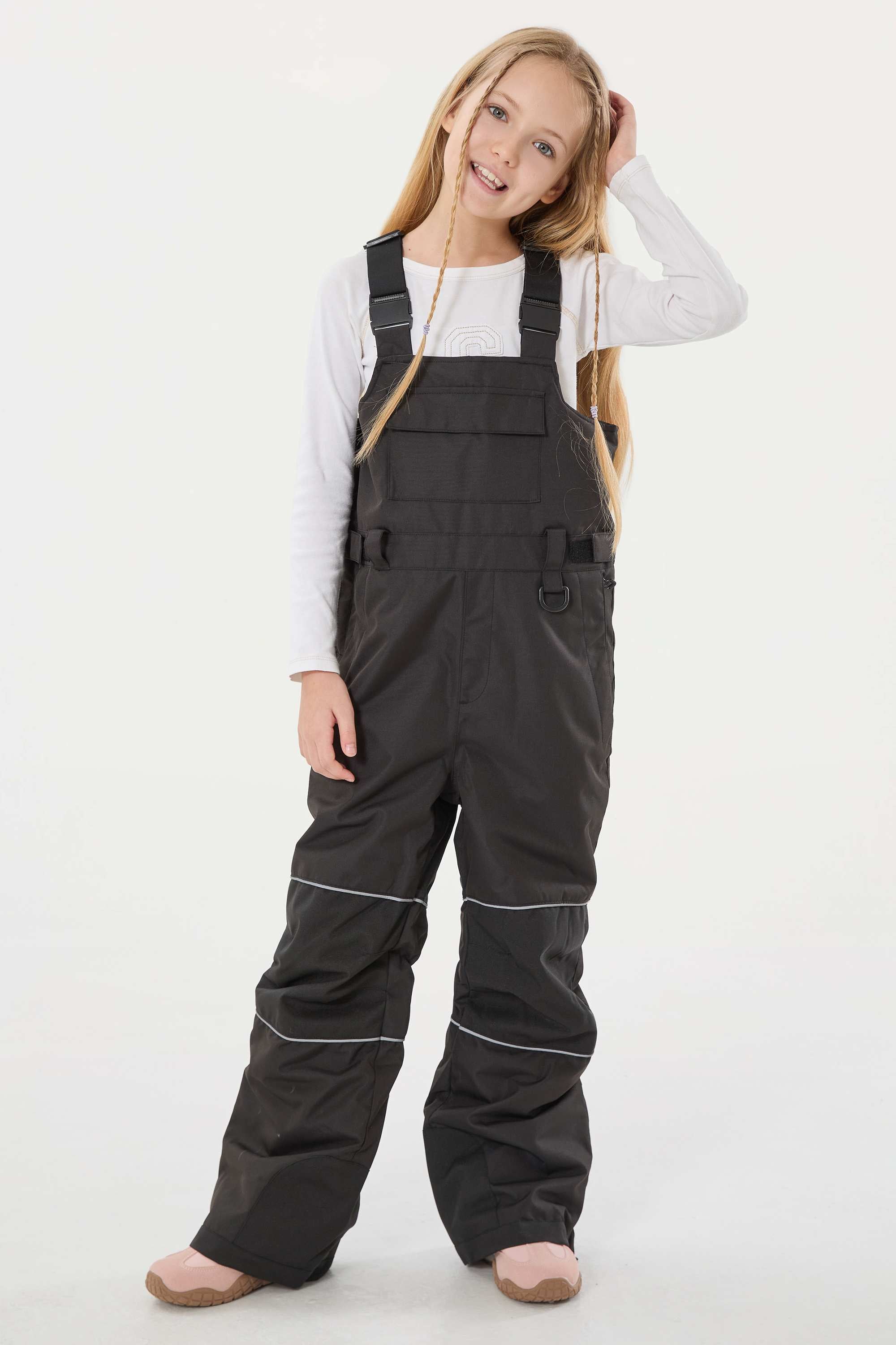 Rose Reflective Workwear Ski Bibs Durable Snow Bibs