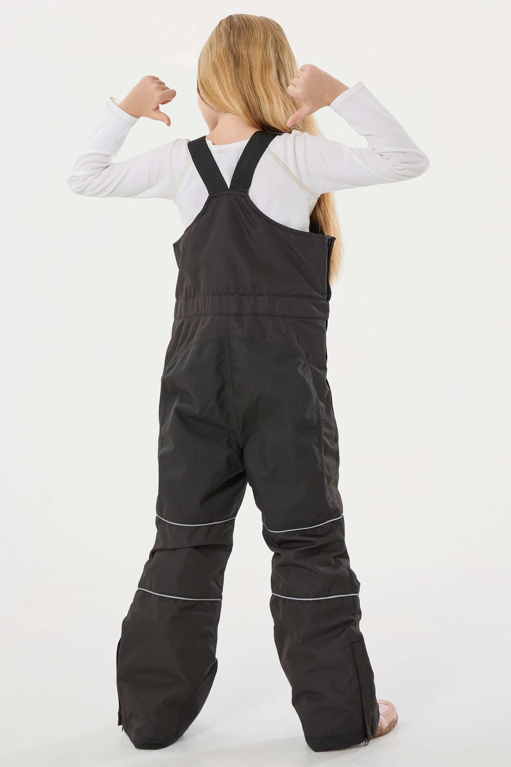 Navy Blue Reflective Workwear Ski Bibs Durable Snow Bibs
