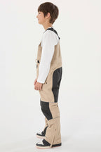 Off White Reflective Workwear Ski Bibs Durable Snow Bibs