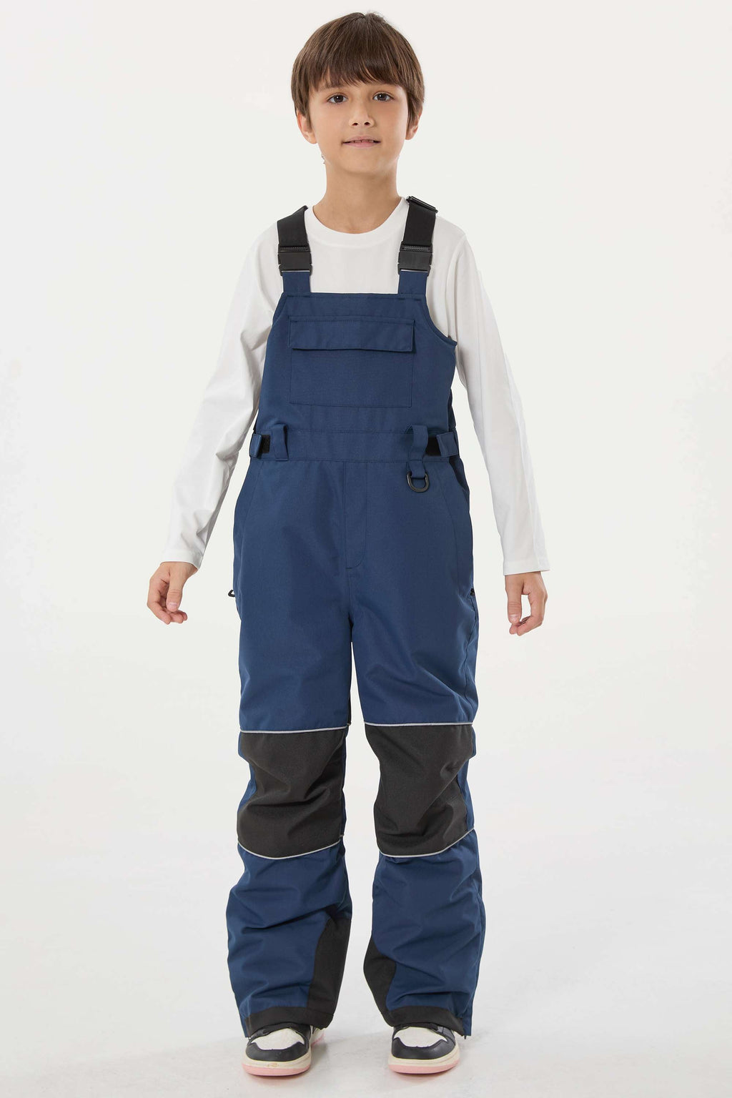 Khaki Reflective Workwear Ski Bibs Durable Snow Bibs