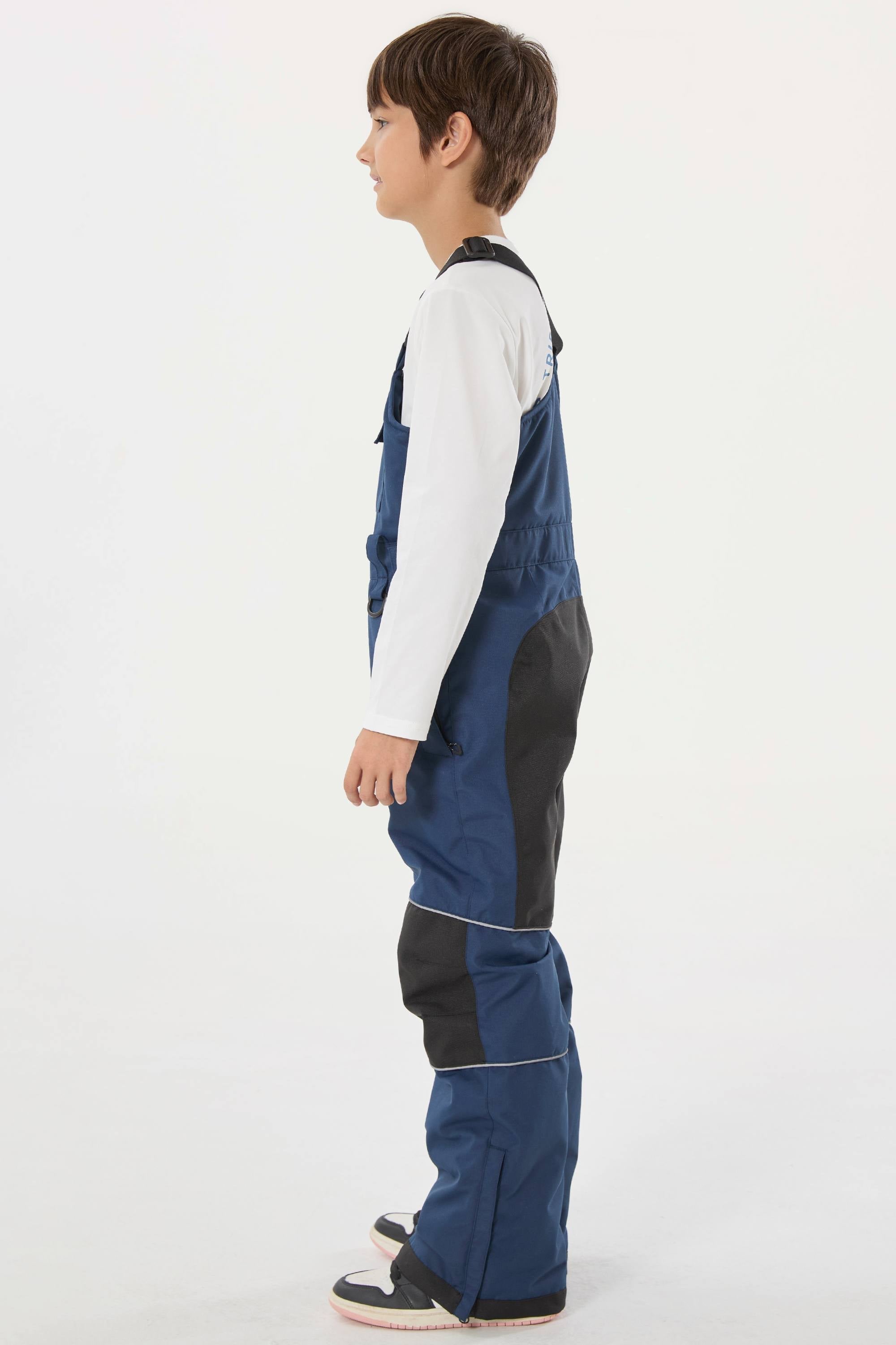 Off White Reflective Workwear Ski Bibs Durable Snow Bibs