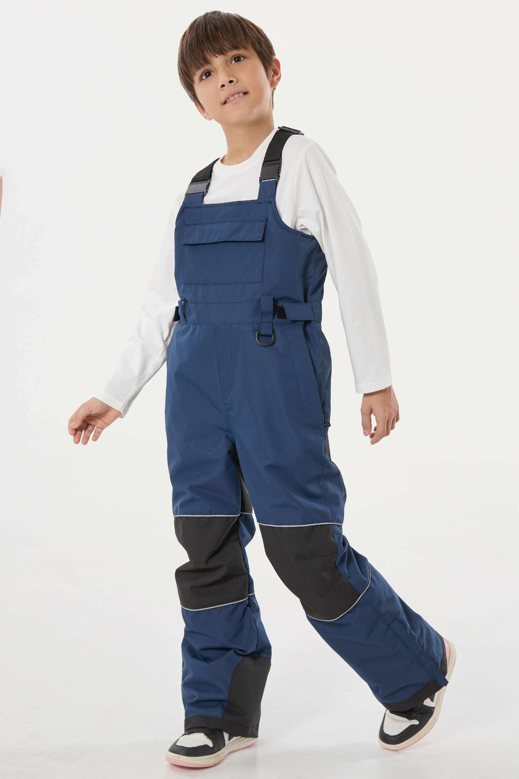 Khaki Reflective Workwear Ski Bibs Durable Snow Bibs