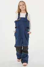 Navy Blue Reflective Workwear Ski Bibs Durable Snow Bibs
