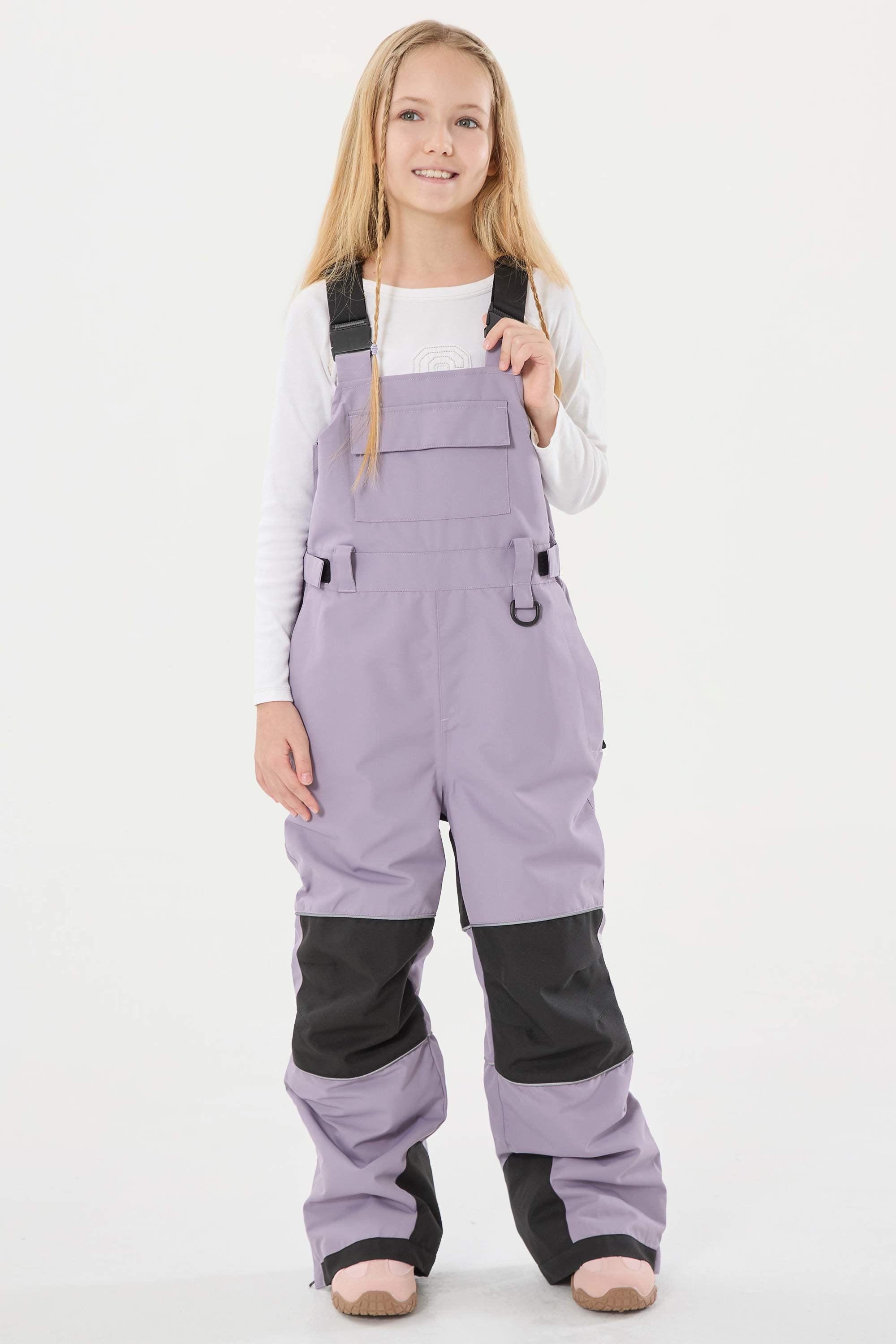 Lavender Reflective Workwear Ski Bibs Durable Snow Bibs Main image
