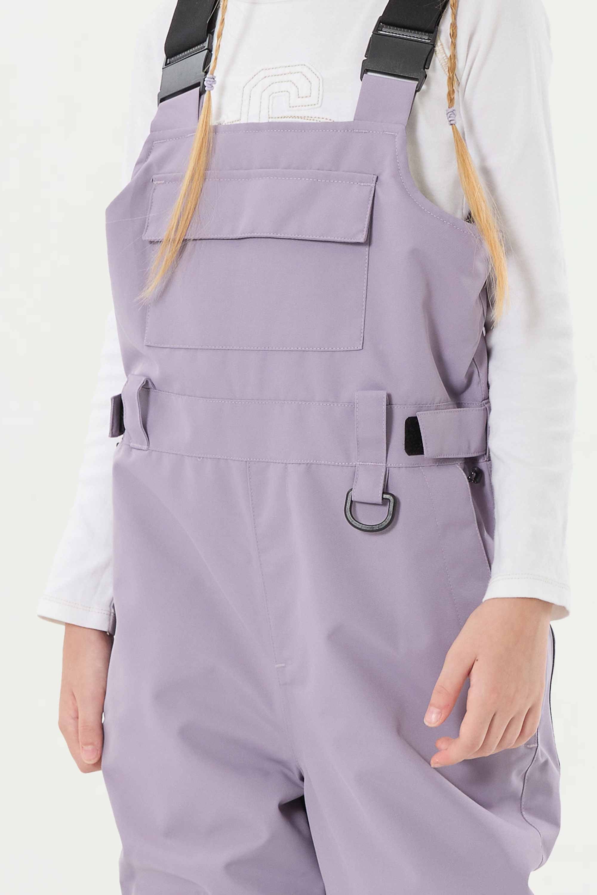 Khaki Reflective Workwear Ski Bibs Durable Snow Bibs