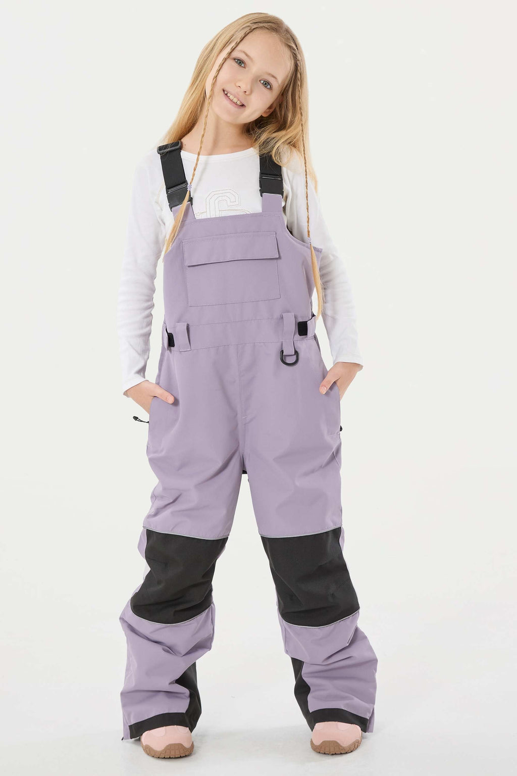 Rose Reflective Workwear Ski Bibs Durable Snow Bibs