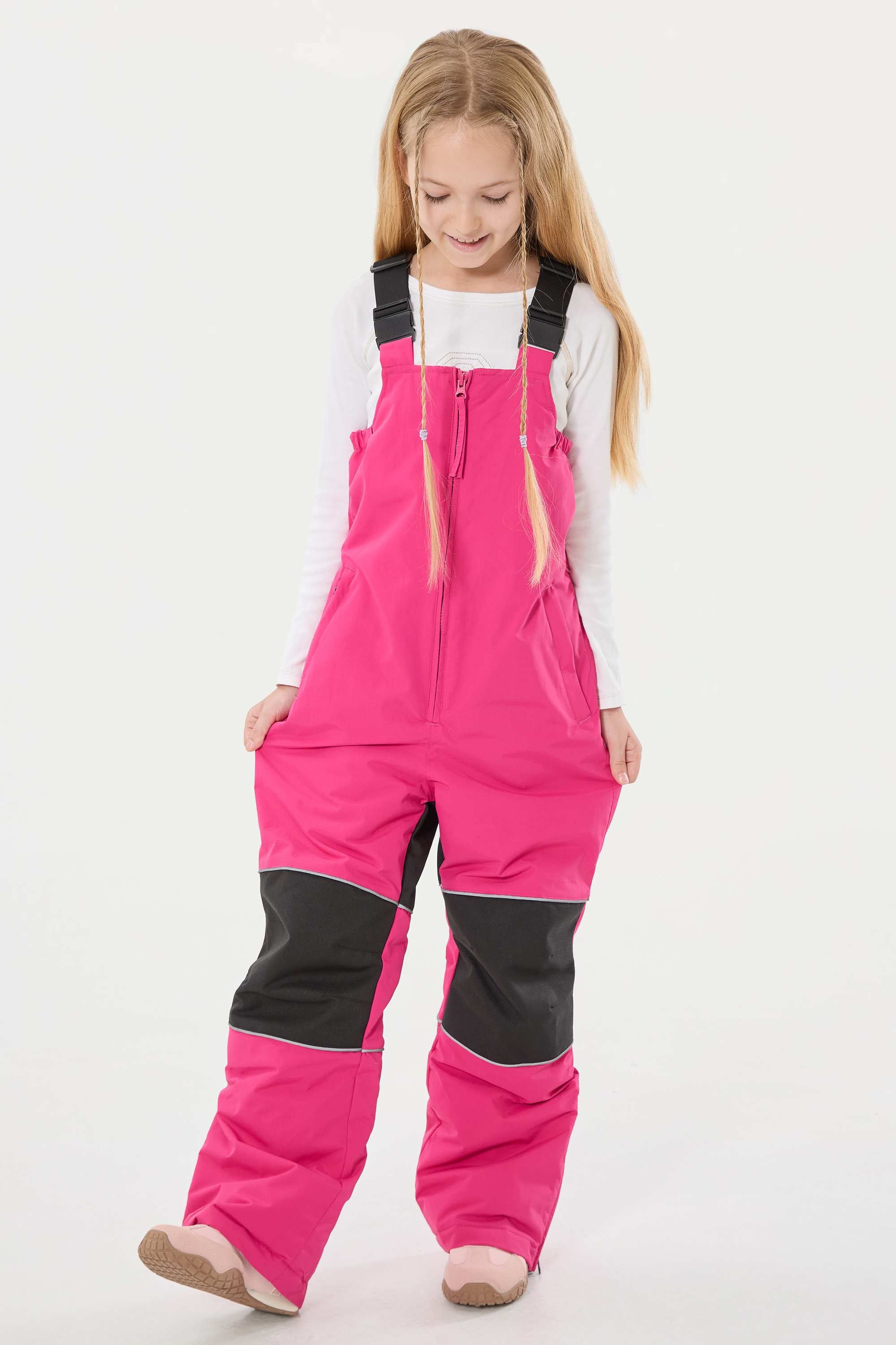 Lavender Reflective Workwear Ski Bibs Durable Snow Bibs