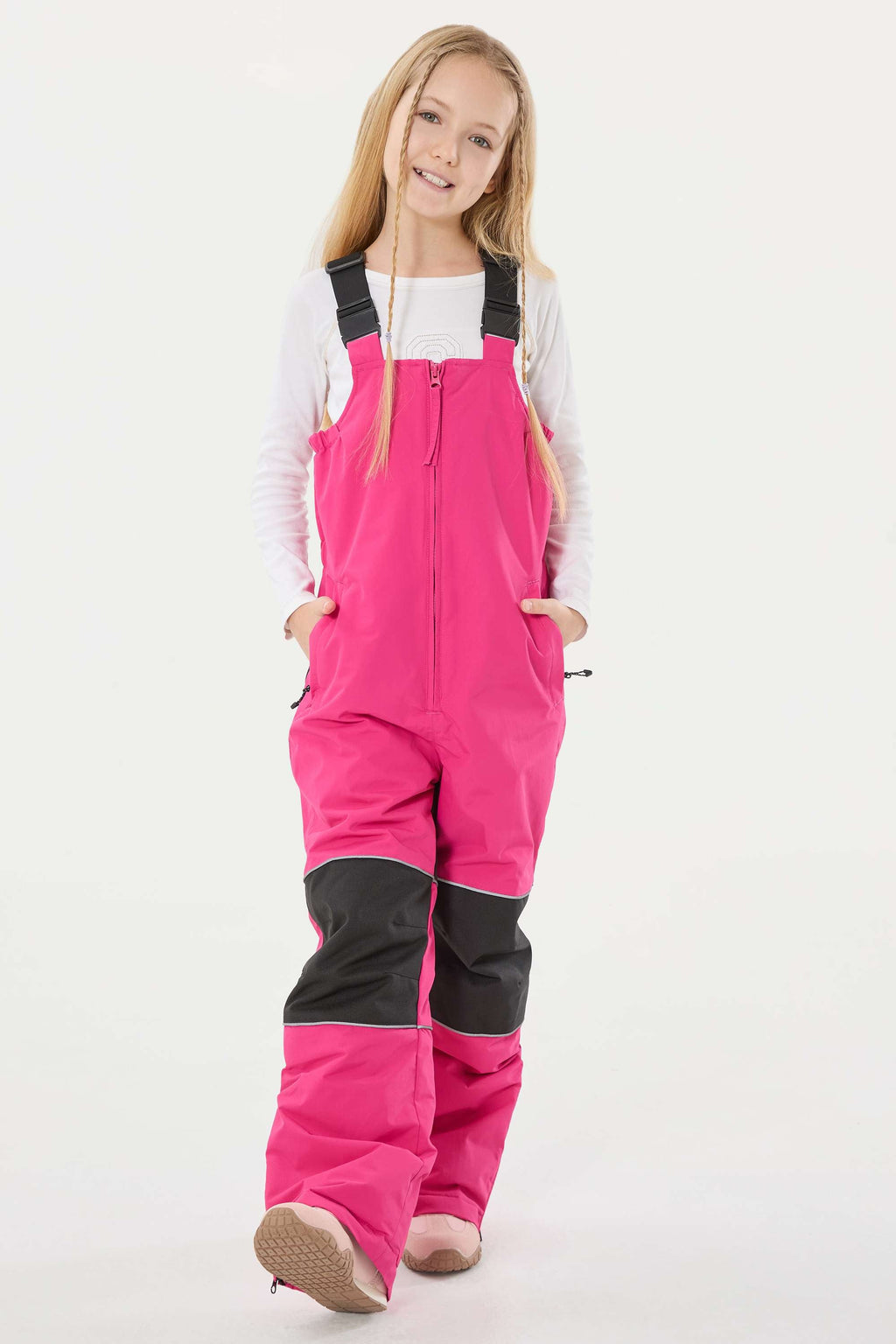 Rose Reflective Workwear Ski Bibs Durable Snow Bibs