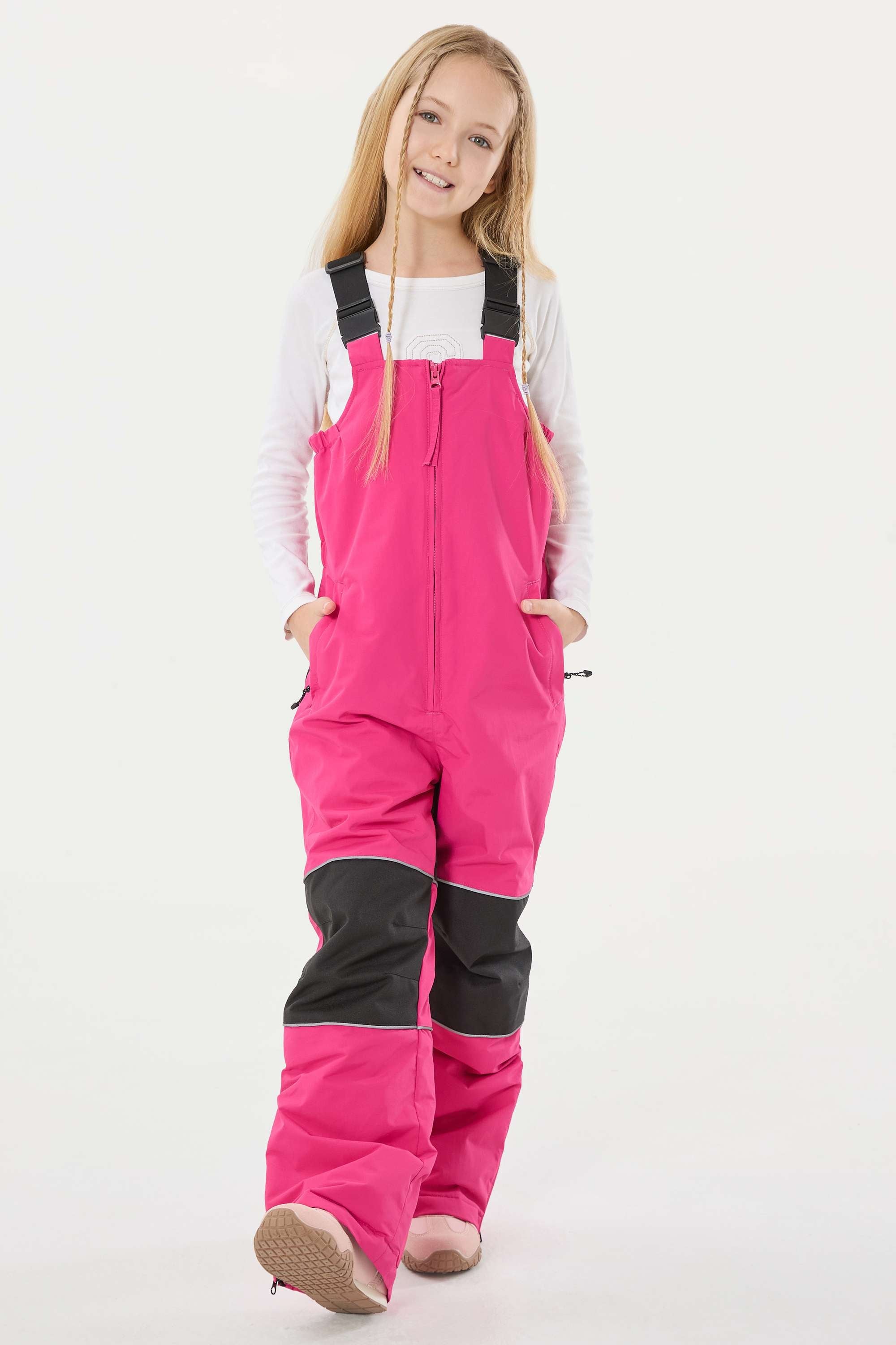 Khaki Reflective Workwear Ski Bibs Durable Snow Bibs
