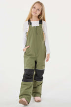 Off White Reflective Waterproof Ski Bibs Durable Snow Bibs