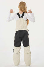 Sky Blue Reflective Waterproof Ski Bibs Durable Snow Bibs