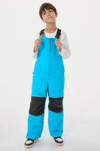 Boys’ Off White Waterproof Reflective Durable Snow Bibs