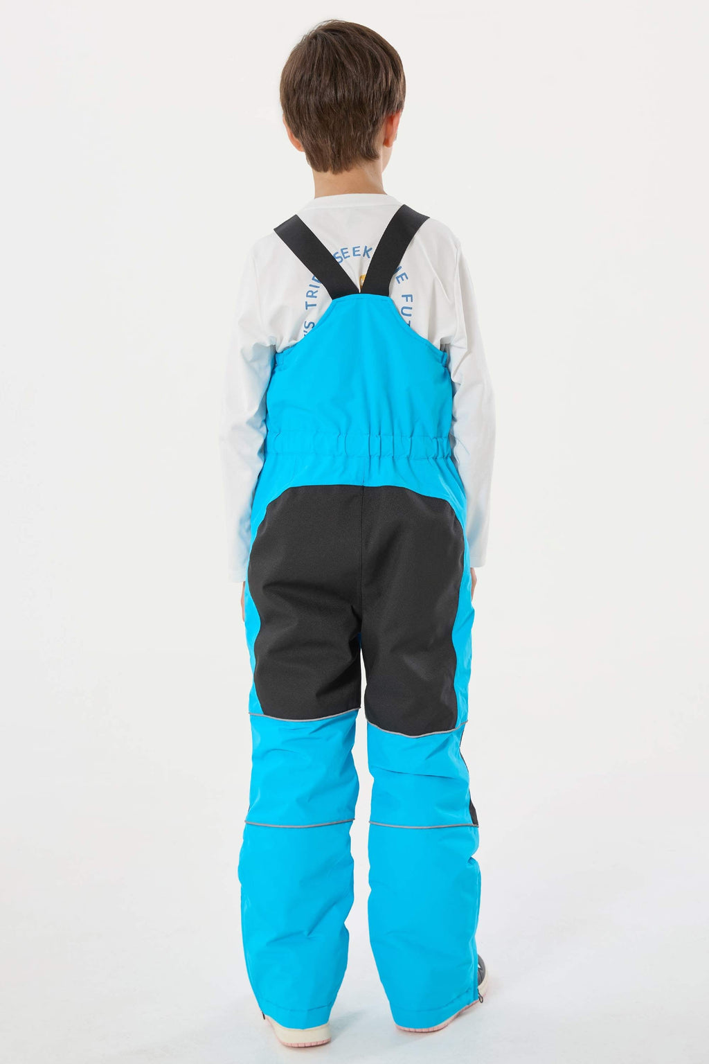 Navy Blue Reflective Waterproof Ski Bibs Durable Snow Bibs