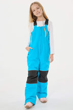 Navy Blue Reflective Waterproof Ski Bibs Durable Snow Bibs