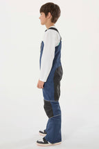Boys’ Sky Blue Waterproof Reflective Durable Snow Bibs