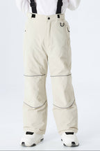 Boys' Gray Reflective Piping Insulated Snow Pants
