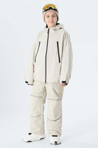 Boys' Navy Blue Reflective Piping Insulated Snow Pants