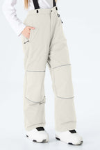 Girls' Lavender Reflective Piping Insulated Snow Pants