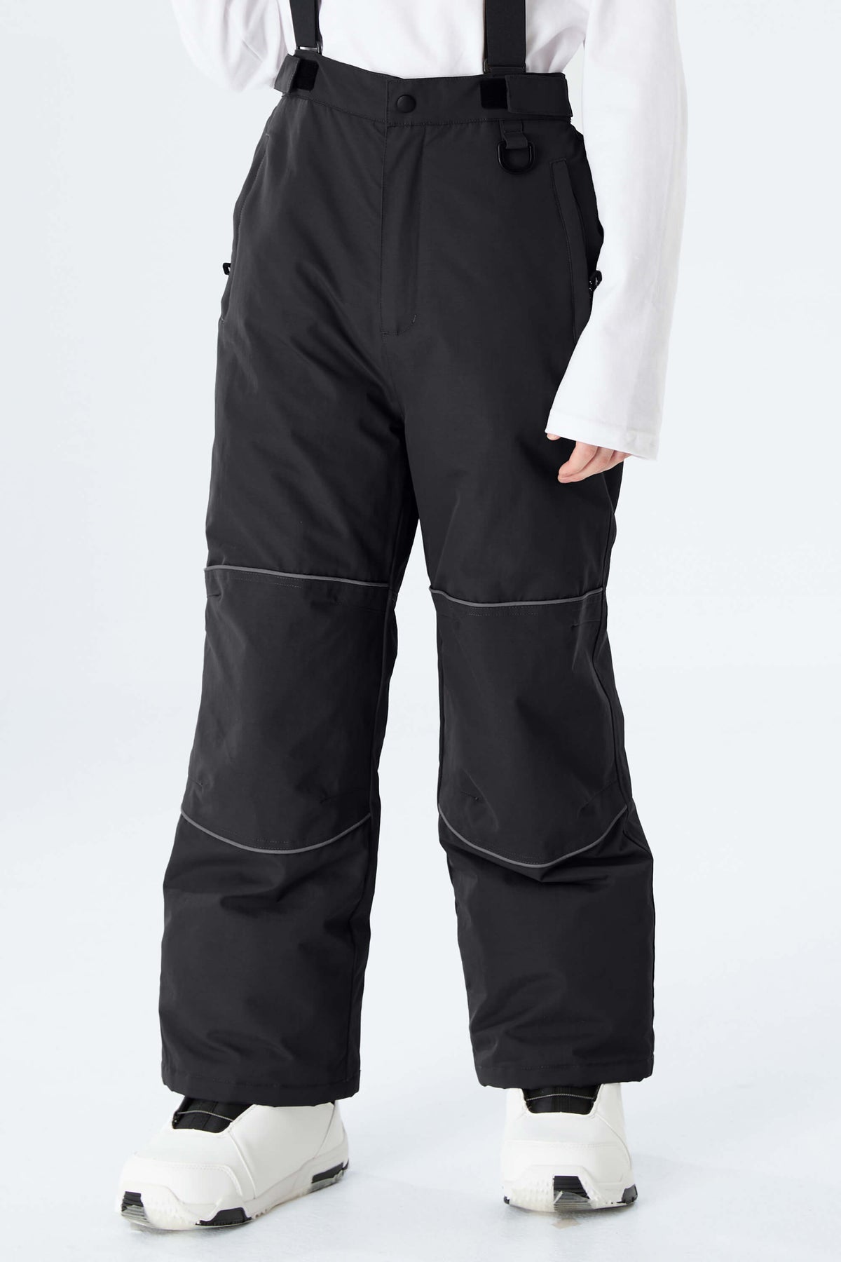 Drenge lyseblå reflekterende snowpants med isolering og vandtæthed