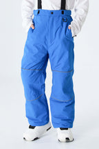 Boys' Gray Reflective Piping Insulated Snow Pants